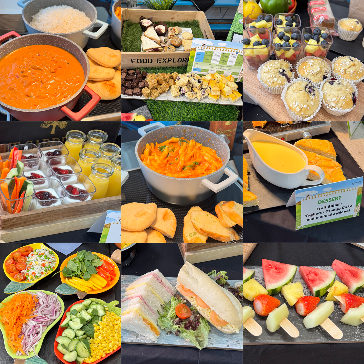 Montage of images of Hutchison school meals